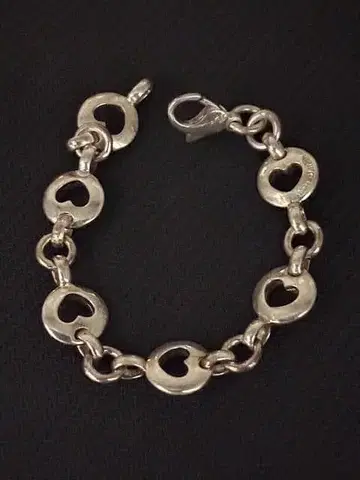 실버 925 하트 링크 팔찌 2025