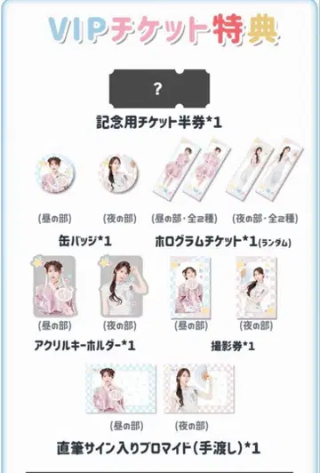 [ 친필 사인 포함 ] 세리자와 유 상하이 팬미팅 VIP 혜택 낮밤 세트