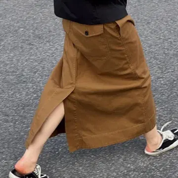 MILILANI A라인 백 슬릿 캐주얼 스커트