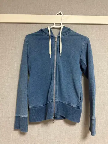 데님풍 더블 지퍼 후드티 나노 유니버스