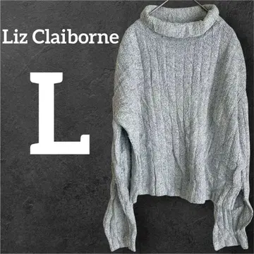 Liz Claiborne [ L ] 터틀넥 스웨터 라이트 블루