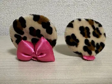 디즈니 미니 헤어핀 레오파드 무늬 레오파드
