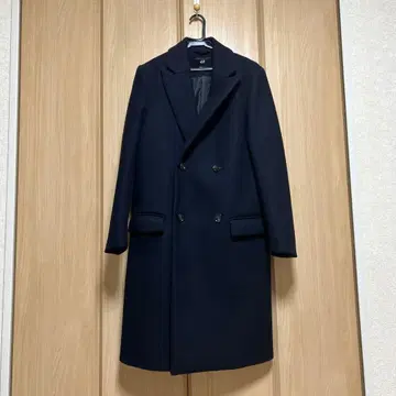 시착만 한 H&M 울 블렌드 더블 브레스트 롱 체스터 코트