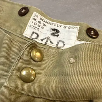 호주군 구르카 팬츠 size 2 골드 버튼 빈티지