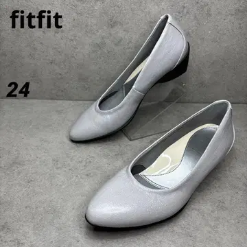 전시품 미사용! fitfit 컴포트 펌프스 스틸레토 실버