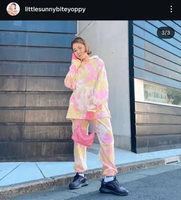 최종 가격 리틀 서니 바이트 타이다이 패턴 스웨트 팬츠