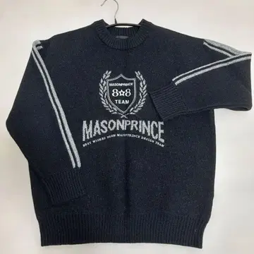사이드 라인 로고 자수 니트 풀오버 MY2101 MASONPRINCE