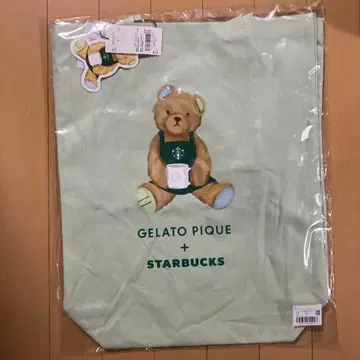 gelato pique 베어 프린트 밴드 포함 토트백 민트 그린 새상품