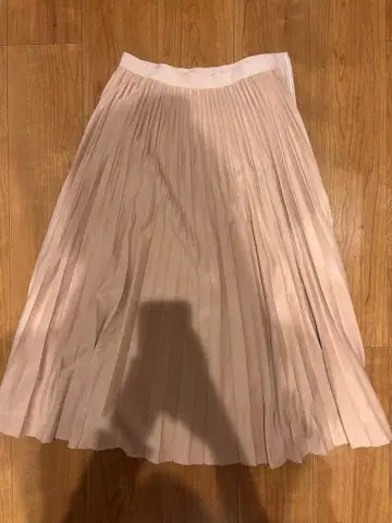 ANAYI 시어 도비 플리츠 스커트 핑크
