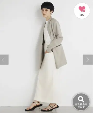 정가 18,700엔 THE PAUSE 퍼 니트 타이트 스커트