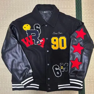 Agem 바시티 자켓 블랙