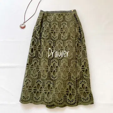 [ 새상품급 ] Drawer 코튼 레이스 랩스커트 귀여운 고급 엘레강트