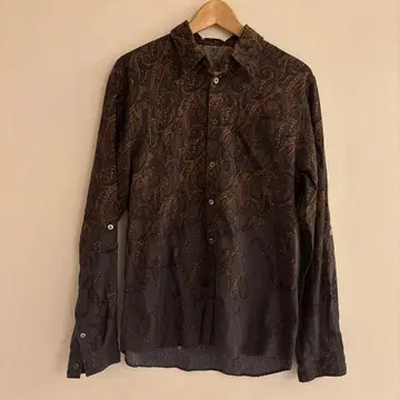 Iroquois 페이즐리 무늬 긴팔 셔츠