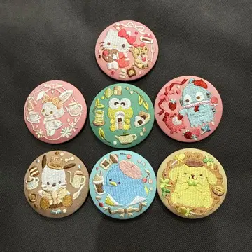 Sanrio 산리오 자수 캔뱃지 세트