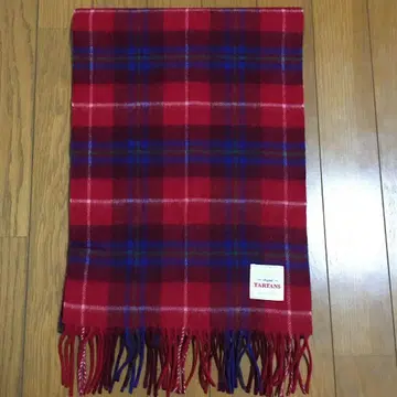 애프터눈 티 머플러 체크 레드 울 타탄