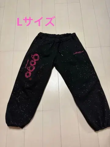 스파클 가공 블랙 조거 팬츠