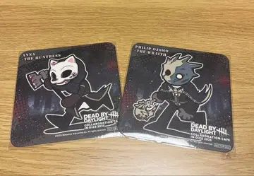 dbd 콜라보 카페 코스터 헌트리스와 레이스 세트