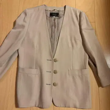 Leithan 노카라 자켓 사이즈 9 베이지