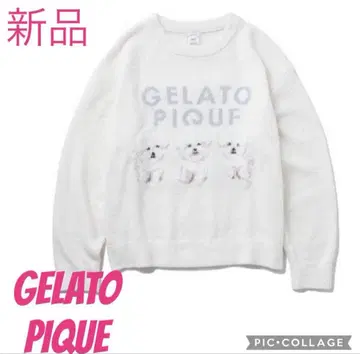 새상품 젤라또피케 모티브 자카드 풀오버 비숑 프리제 이번 시즌