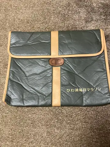 레트로 당시품 비와코 시마이 마라톤 클러치백 다크 그린