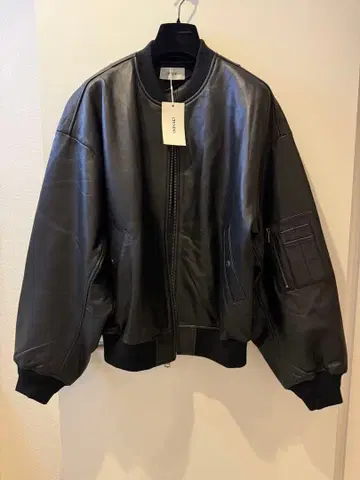 Opening act 리얼 쉬프 레더 숏 MA-1 블루종 양가죽