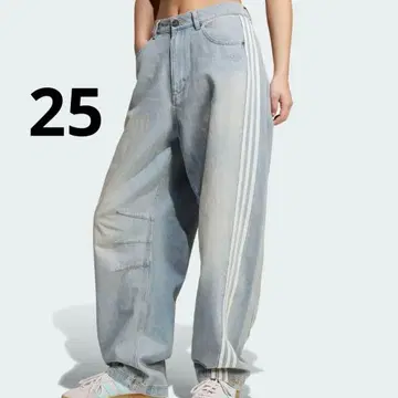 Adilenium 시즌 3 바나나 핏 워시드 데님 팬츠