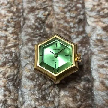 세이코 링 워치 그린 시계 반지 수동 와인딩 빈티지 정크