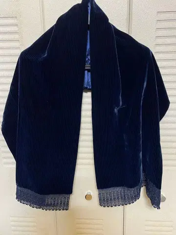 독일 PELTZER 제 벨벳 레이스 네이비 숄 일본 의류 양장