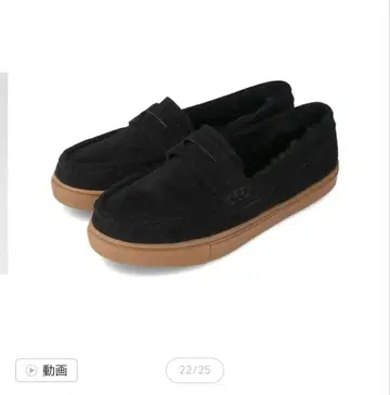 여성용 모카신 스니커즈 블랙 L 사이즈