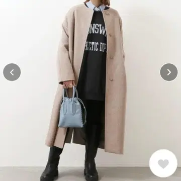 저널 스탠다드 슈퍼 140 비버 노카라 코트