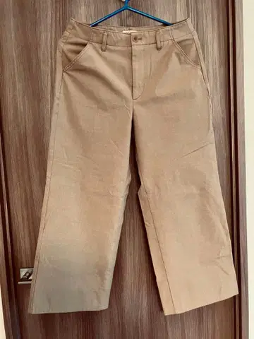 B-THREE [ 비쓰리 ] 베이지 와이드 레그 팬츠