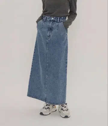GIUNON 롱 데님 스커트 / 롱 데님 스커트