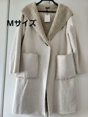 미사용 새상품 후드 부착 보아 롱 코트 M 사이즈