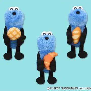 택 포함 새상품 퍼펫 스 빵 봉제 인형 총 3종 세트