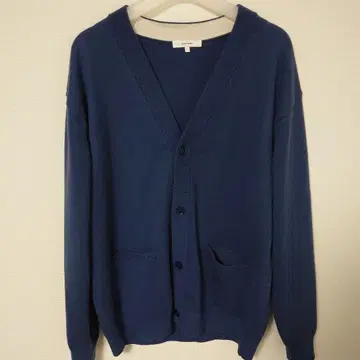 멜티 V 가디건 블루 글로벌 워크