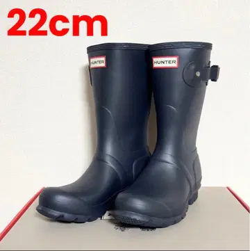 [ 새상품 ] HUNTER 장화 네이비 버클 포함 22cm