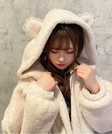 ROJITA 로지타 곰돌이 귀 보아 블루종 아우터