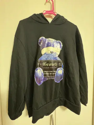 새상품급 Leahmatin 블랙 컬러 곰 디자인 후드티 곰 귀 후드