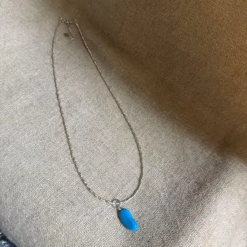 킹 맨 터콰이즈 카렌 실버 목걸이