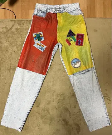 메쉬 디자인 데님 팬츠 34인치