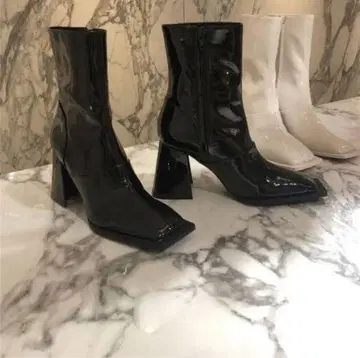 melt the lady enamel square short boots