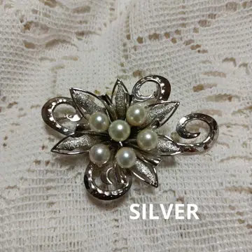 펄 SILVER 오비 고정 띠/브로치
