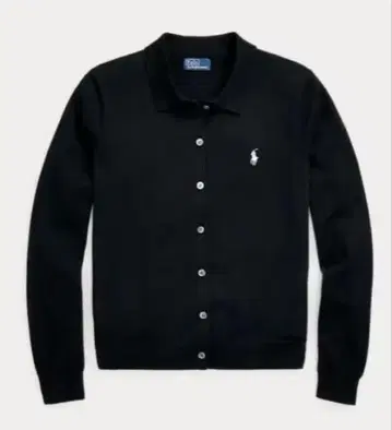 폴로 랄프로렌 폴로 칼라 버튼 가디건 S 블랙