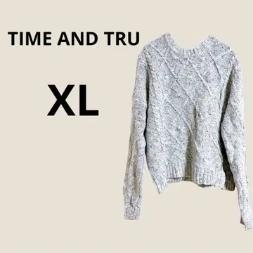 TIME AND TRU 케이블 니트 스웨터 XL