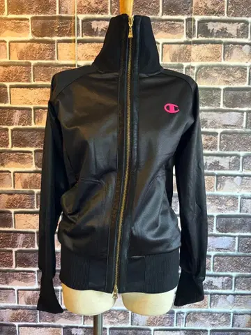 Champion 블랙 풀 지퍼 자켓