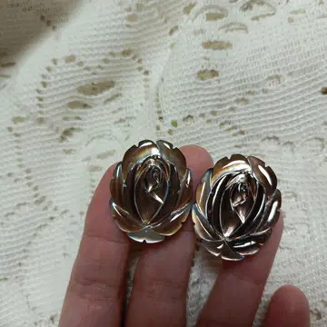 장미 장미 검은 나비 조개? 귀찌