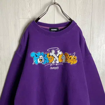 X-LARGE 엑스라지 센터 자수 로고 맨투맨 트레이닝복