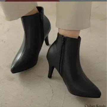 리디 스틸레토 사이드 지퍼 숏부츠 L 사이즈 24cm