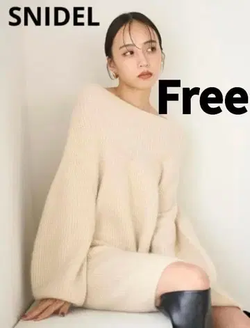 SNIDEL 스나이델 라쿤 미니 니트 원피스 프리 사이즈 작게 나옴