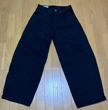 ZARA 벌룬 핏 블랙 데님 팬츠